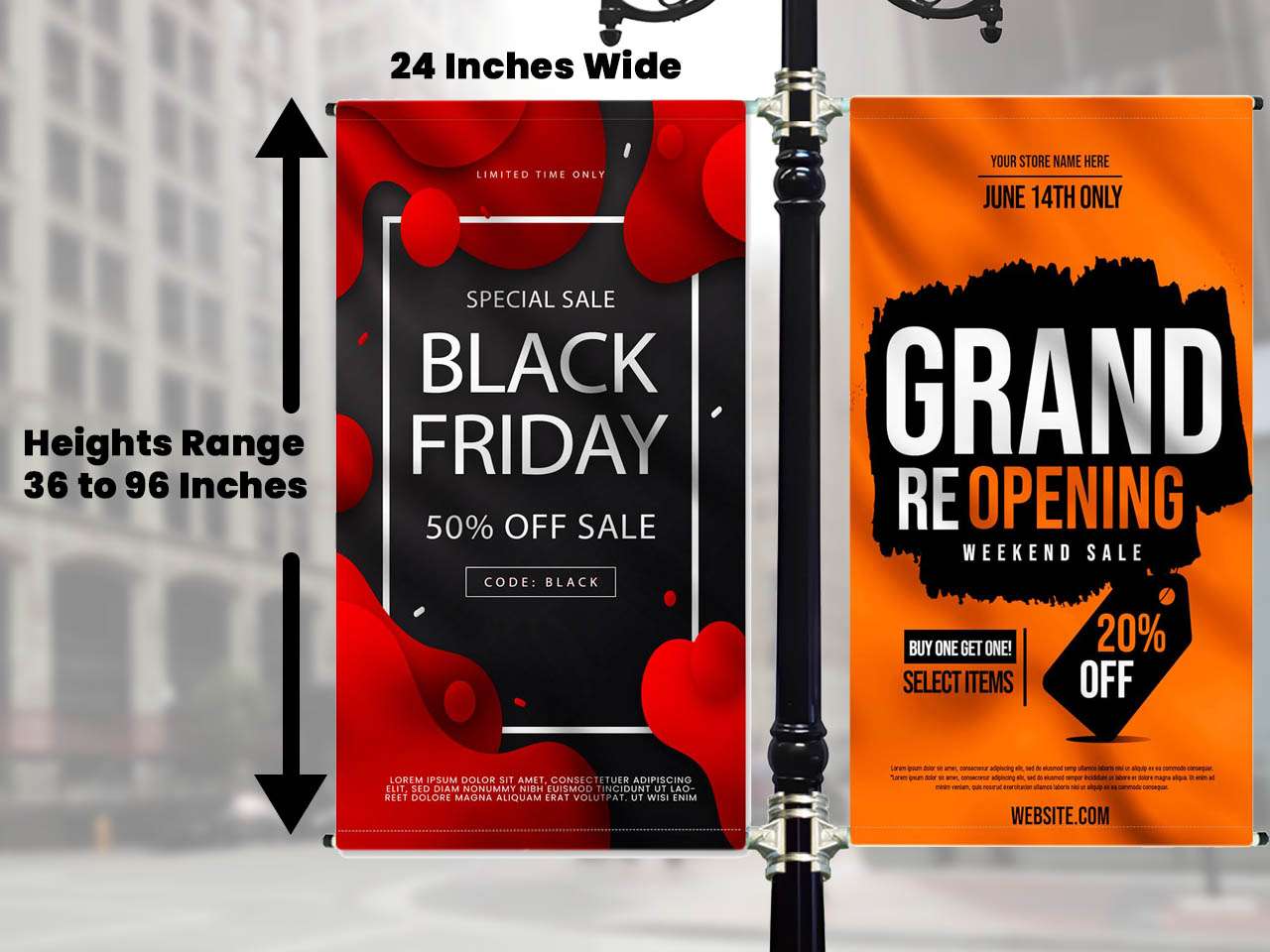 24" Pole Banners